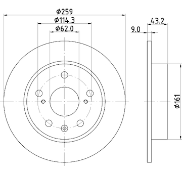 Brzdový kotouč HELLA 8DD 355 120-531