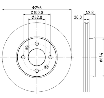 Brzdový kotouč HELLA 8DD 355 130-001