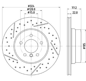 Brzdový kotouč HELLA 8DD 355 130-011