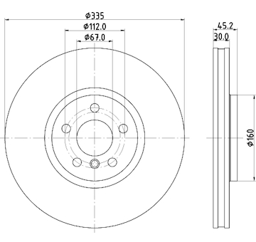 Brzdový kotouč HELLA 8DD 355 133-111