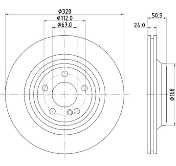 Brzdový kotouč HELLA 8DD 355 133-251