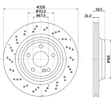 Brzdový kotouč HELLA 8DD 355 133-271