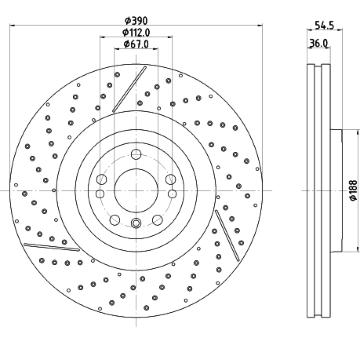 Brzdový kotouč HELLA 8DD 355 134-711