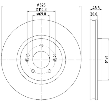 Brzdový kotouč HELLA 8DD 355 134-721