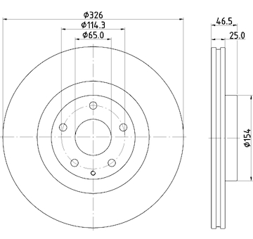 Brzdový kotouč HELLA 8DD 355 134-771