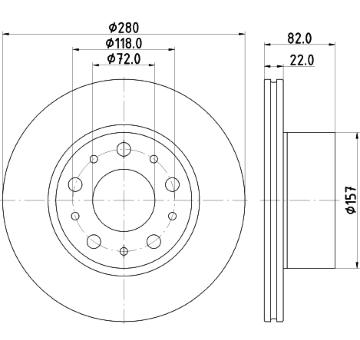 Brzdový kotouč HELLA 8DD 355 134-991