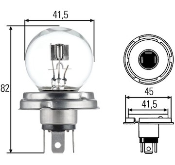 Žárovka, hlavní světlomet HELLA 8GD 002 088-071