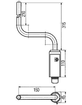 Drzak, vnejsi zrcatko HELLA 8HG 561 107-001