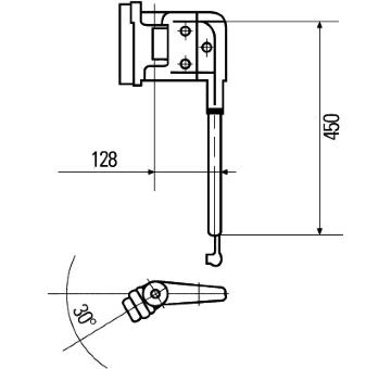 Drzak, vnejsi zrcatko HELLA 8HG 503 009-082