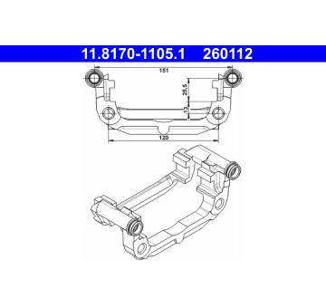 Drzak, brzdovy trmen ATE 11.8170-1105.1