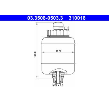 Vyrovnávací nádoba, brzdová kapalina ATE 03.3508-0503.3
