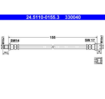 Brzdová hadice ATE 24.5110-0155.3
