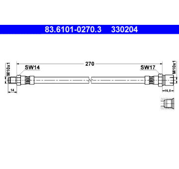 Brzdová hadice ATE 83.6101-0270.3