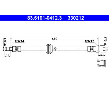 Brzdová hadice ATE 83.6101-0412.3