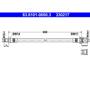 Brzdová hadice ATE 83.6101-0650.3