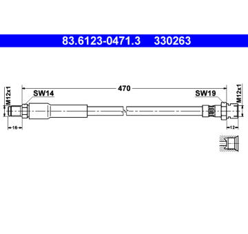 Brzdová hadice ATE 83.6123-0471.3