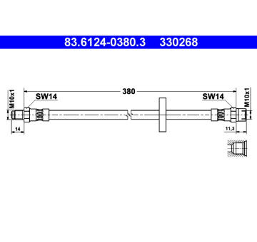 Brzdová hadice ATE 83.6124-0380.3