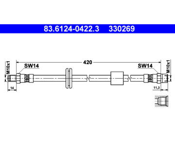 Brzdová hadice ATE 83.6124-0422.3
