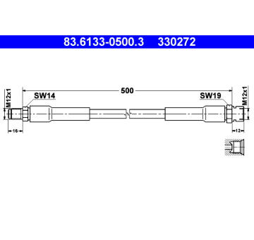 Brzdová hadice ATE 83.6133-0500.3