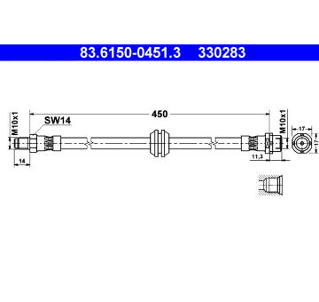 Brzdová hadice ATE 83.6150-0451.3