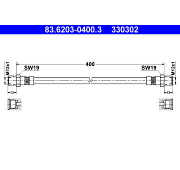 Brzdová hadice ATE 83.6203-0400.3