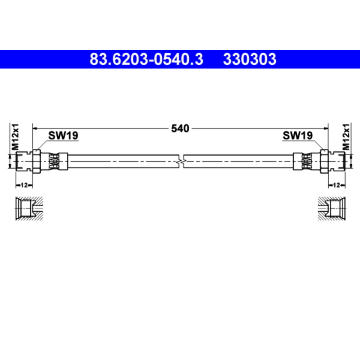 Brzdová hadice ATE 83.6203-0540.3