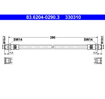Brzdová hadice ATE 83.6204-0290.3