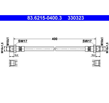 Brzdová hadice ATE 83.6215-0400.3