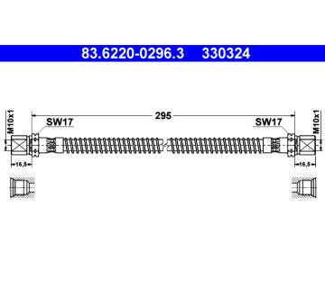 Brzdová hadice ATE 83.6220-0296.3