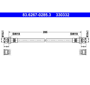 Brzdová hadice ATE 83.6267-0285.3