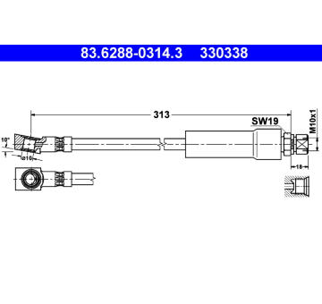 Brzdová hadice ATE 83.6288-0314.3