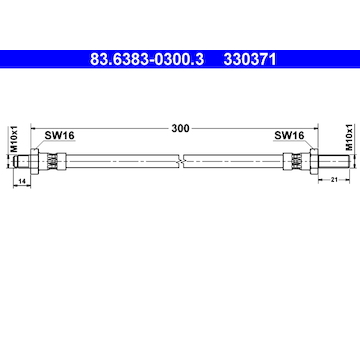 Brzdová hadice ATE 83.6383-0300.3