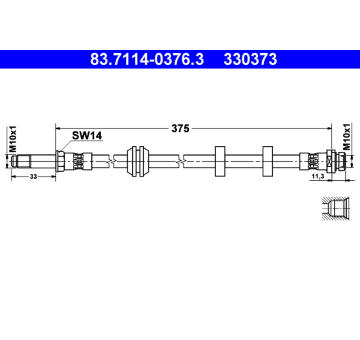 Brzdová hadice ATE 83.7114-0376.3