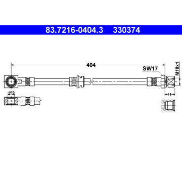Brzdová hadice ATE 83.7216-0404.3