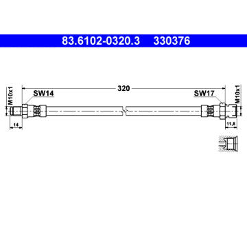 Brzdová hadice ATE 83.6102-0320.3