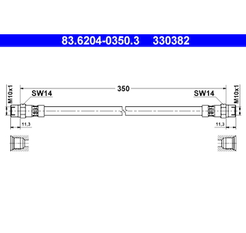 Brzdová hadice ATE 83.6204-0350.3