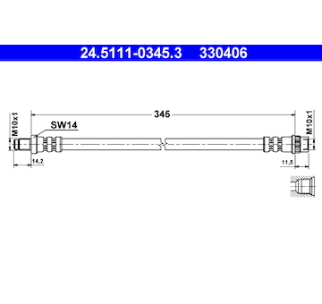 Brzdová hadice ATE 24.5111-0345.3