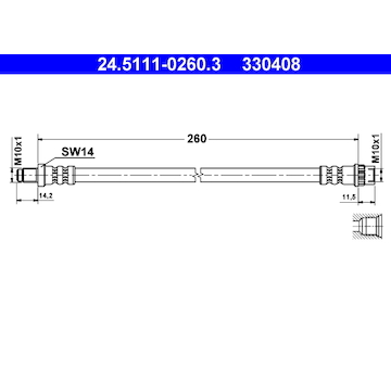 Brzdová hadice ATE 24.5111-0260.3