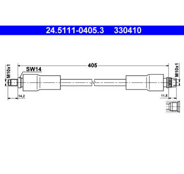 Brzdová hadice ATE 24.5111-0405.3