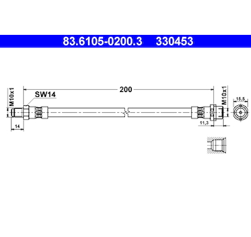 Brzdová hadice ATE 83.6105-0200.3