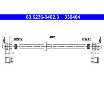 Brzdová hadice ATE 83.6236-0402.3