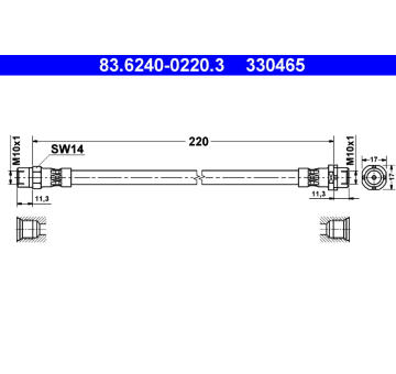 Brzdová hadice ATE 83.6240-0220.3