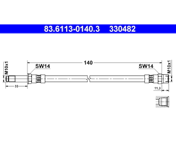 Brzdová hadice ATE 83.6113-0140.3