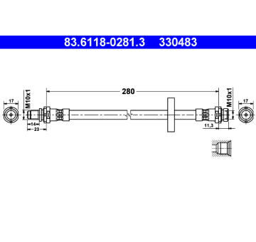Brzdová hadice ATE 83.6118-0281.3