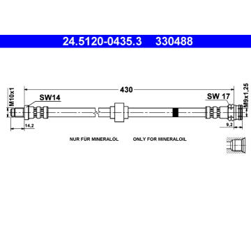 Brzdová hadice ATE 24.5120-0435.3