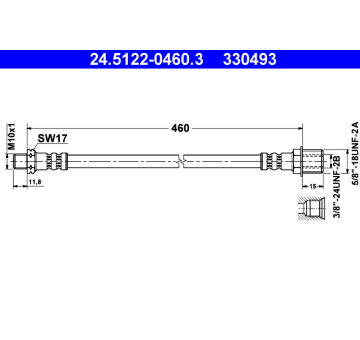 Brzdová hadice ATE 24.5122-0460.3