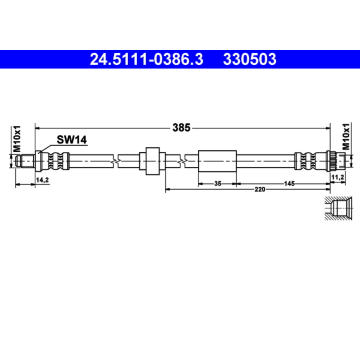 Brzdová hadice ATE 24.5111-0386.3