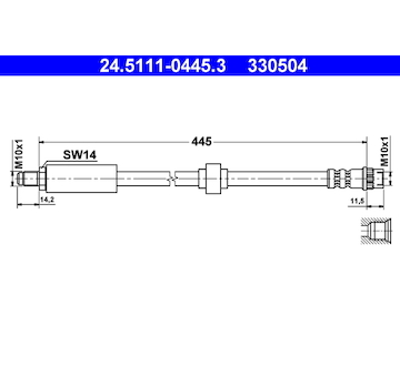 Brzdová hadice ATE 24.5111-0445.3