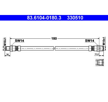 Brzdová hadice ATE 83.6104-0180.3