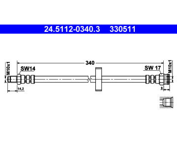 Brzdová hadice ATE 24.5112-0340.3